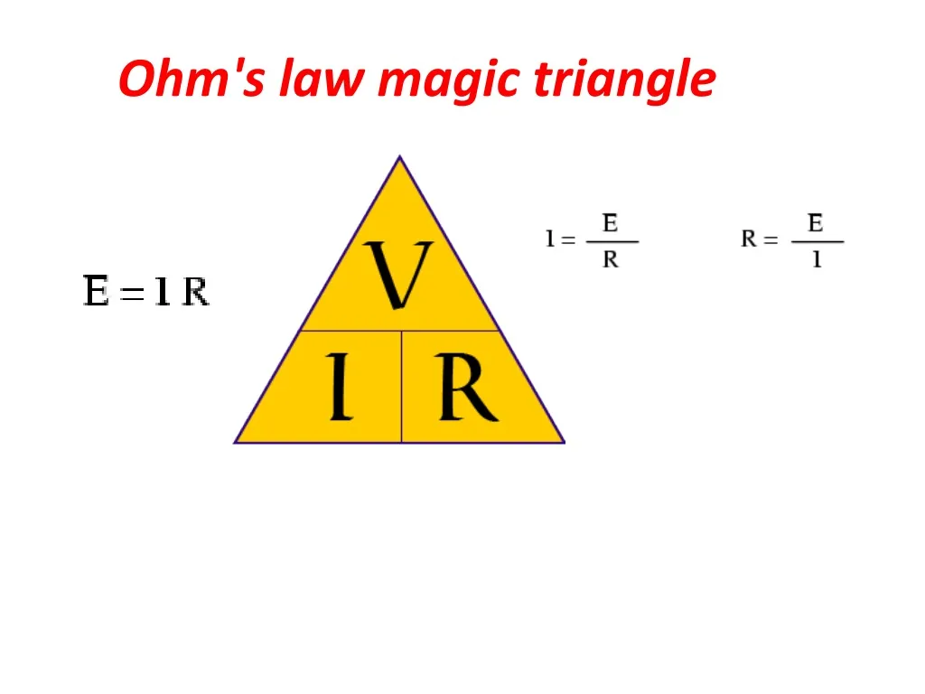 ohm s law magic triangle