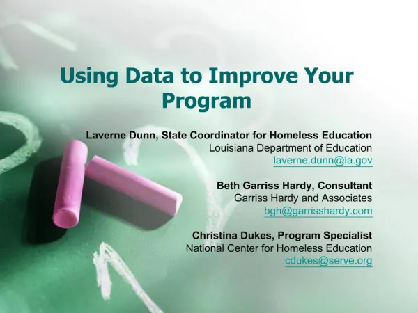 Using Data to Improve Your Program