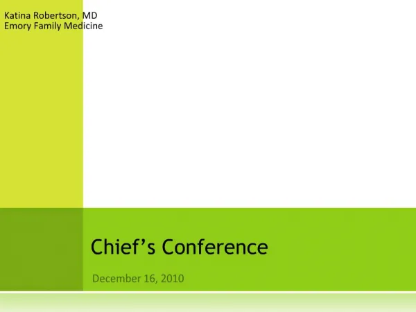 Chief s Conference