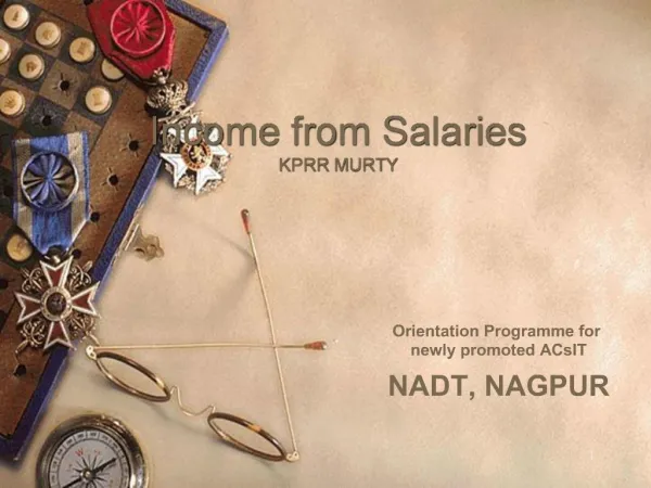 Income from Salaries KPRR MURTY