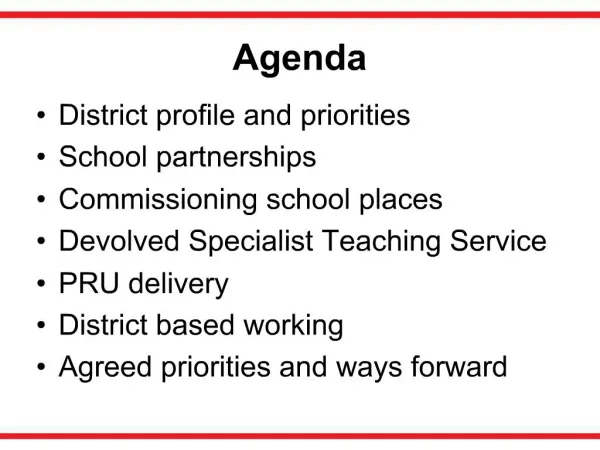 District Headteacher Meetings