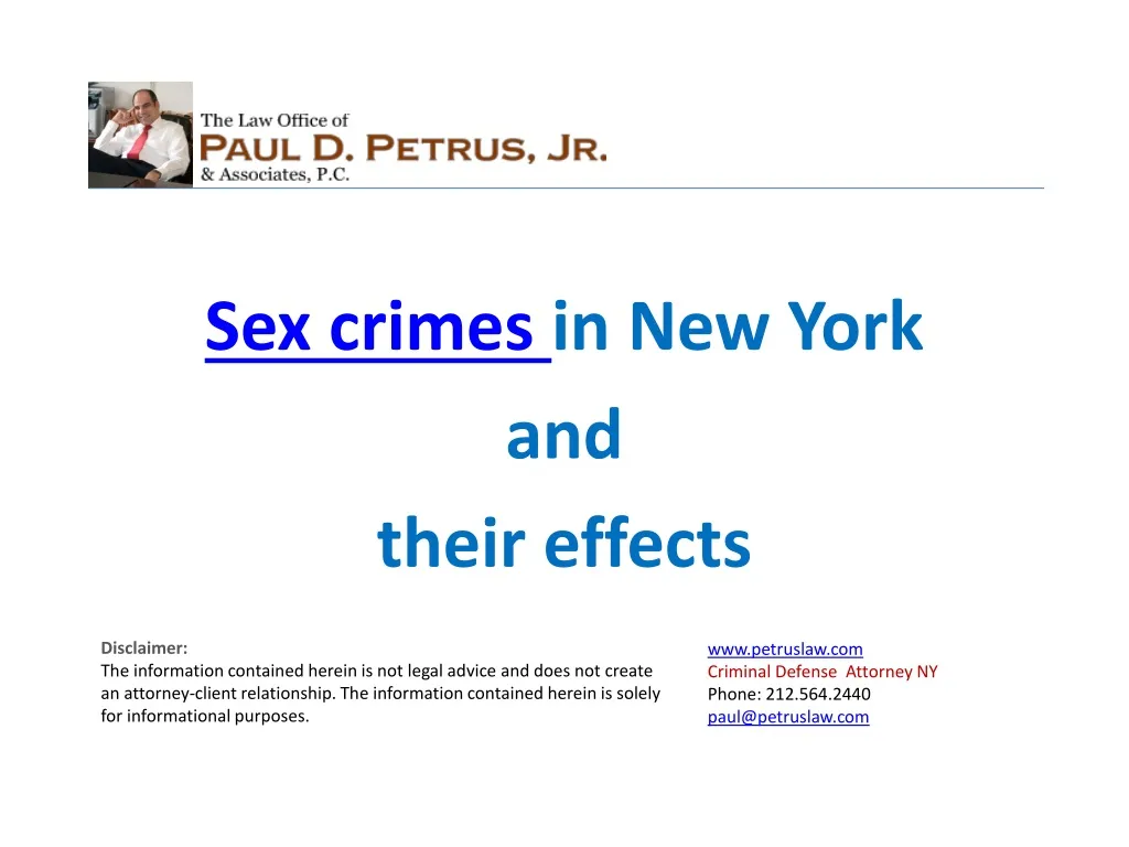 sex crimes in new york and their effects