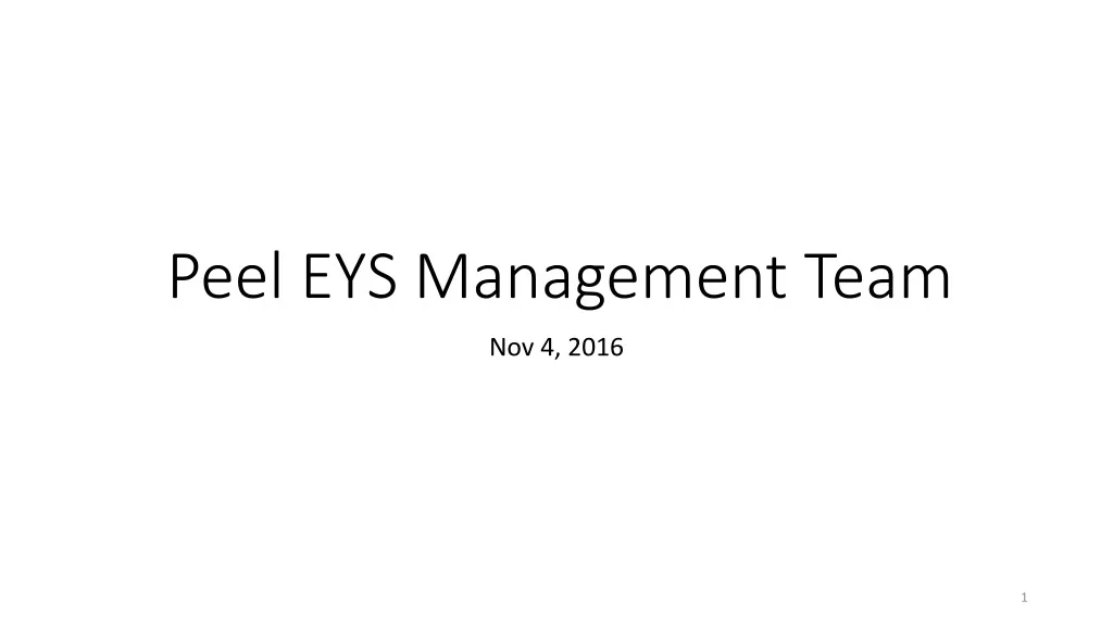 peel eys management team