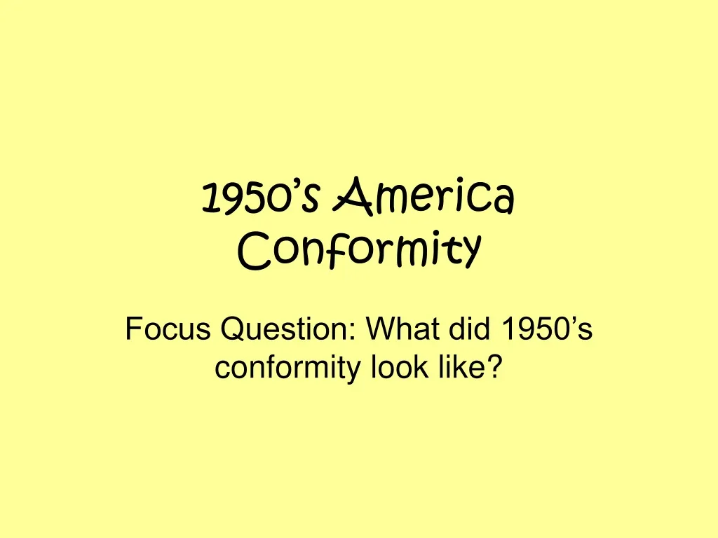 1950 s america conformity