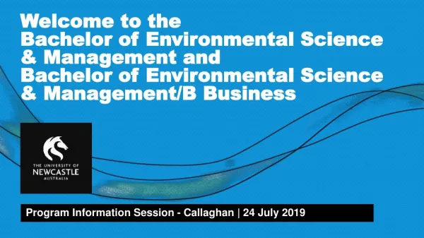 Welcome to the Bachelor of Environmental Science &amp; Management and
