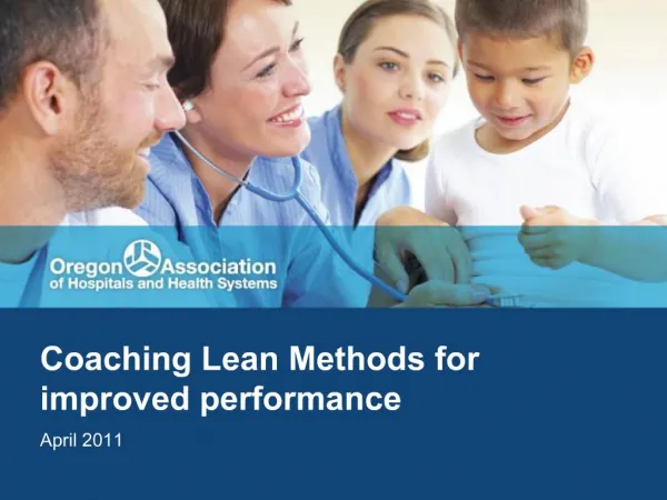 Coaching Lean Methods for improved performance