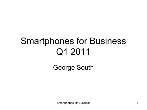 Smartphones for Business Q1 2011