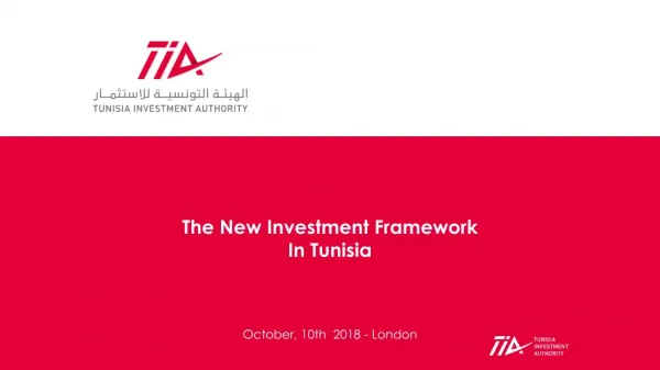 The New Investment Framework In Tunisia