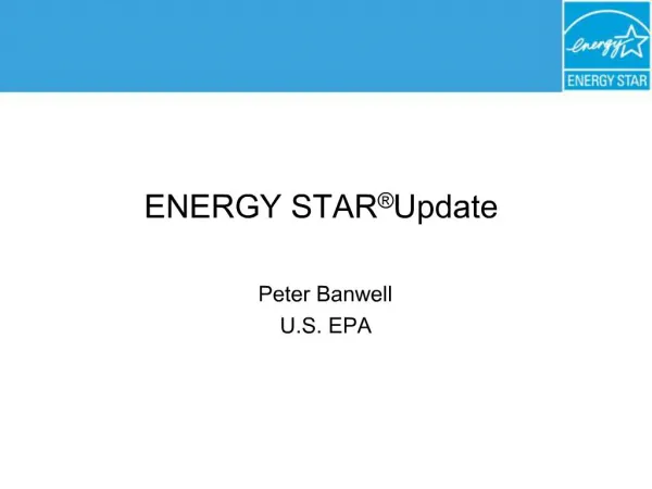 ENERGY STAR Update
