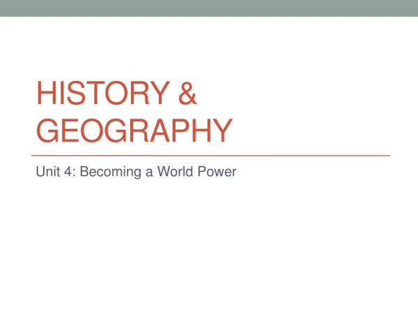 History &amp; Geography