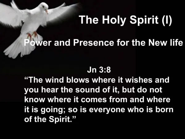 The Holy Spirit I