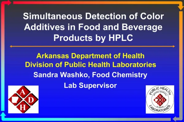 Arkansas Department of Health Division of Public Health Laboratories