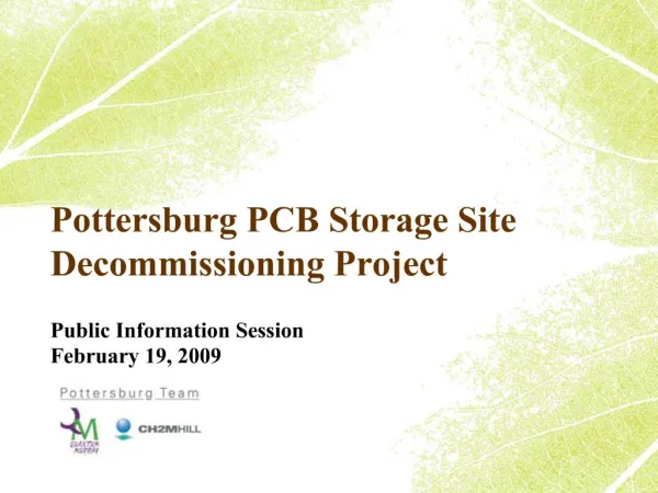 Pottersburg PCB Storage Site Decommissioning Project