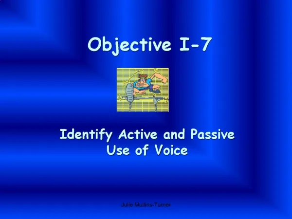 Objective I-7