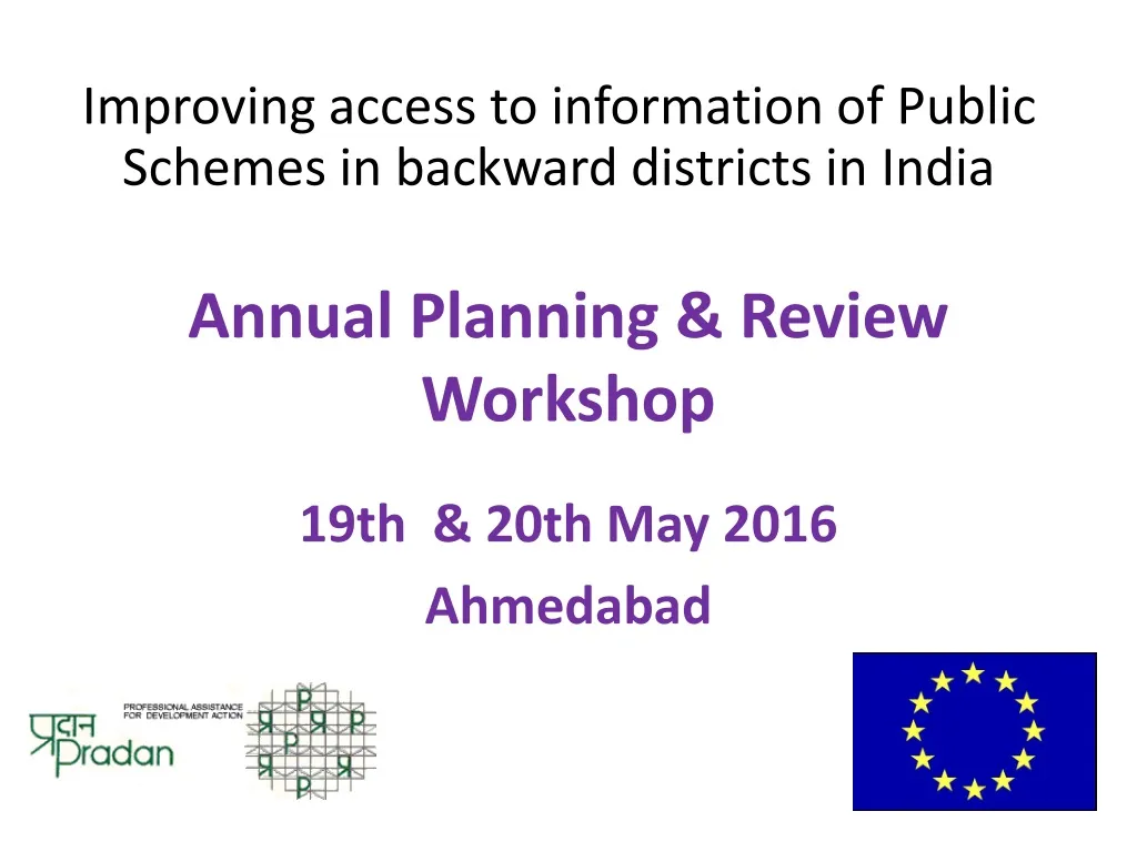 annual planning review workshop