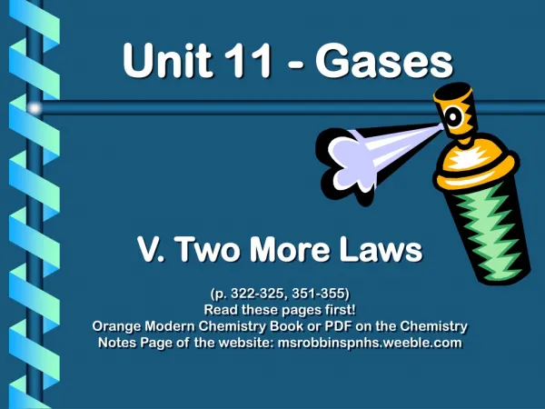 Unit 11 - Gases
