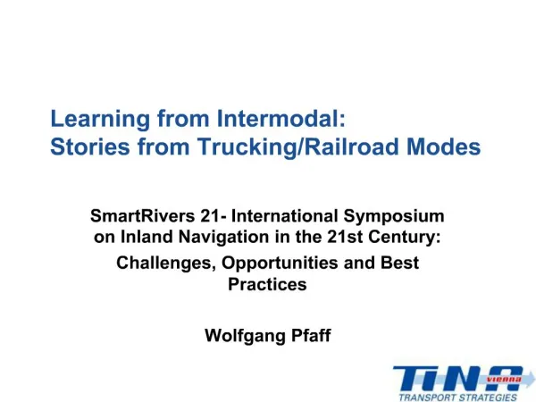 Learning from Intermodal: Stories from Trucking