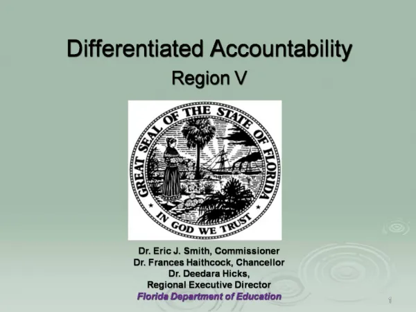 Differentiated Accountability Region V