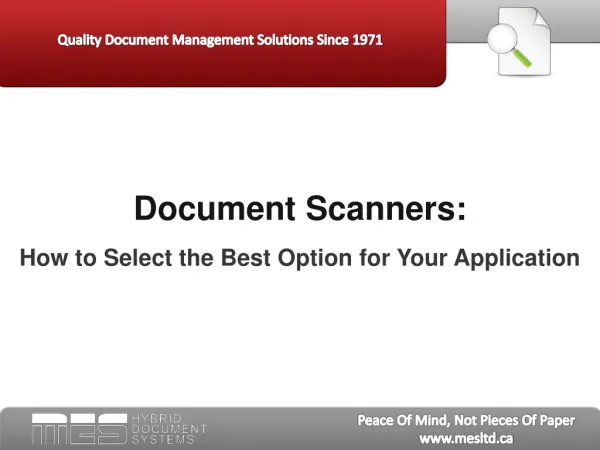Document Scanners: How to Select the Best Option for You