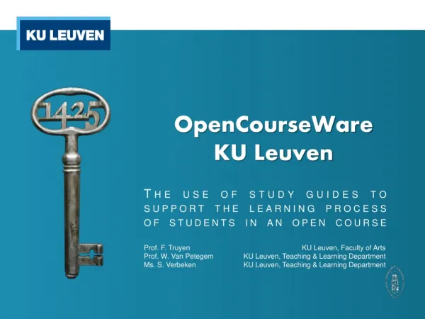 OpenCourseWare KU Leuven