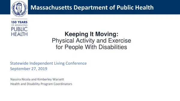Keeping It Moving: Physical Activity and Exercise for People With Disabilities