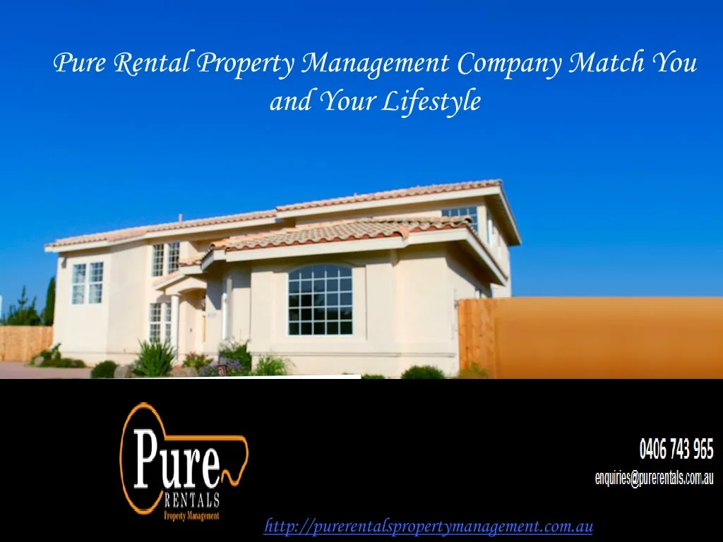 pure rental property management company match you and your lifestyle