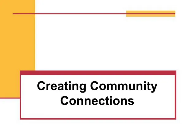 Creating Community Connections