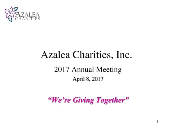 Azalea Charities, Inc.