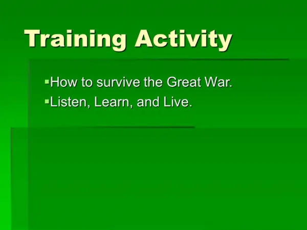 Training Activity