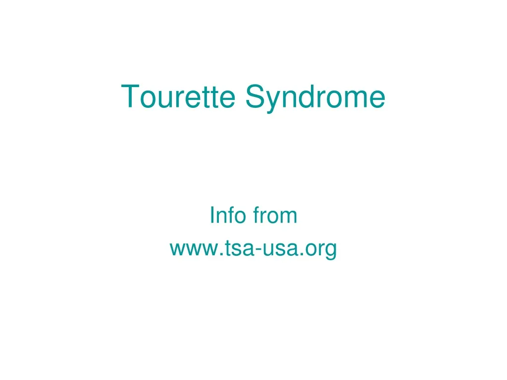 tourette syndrome