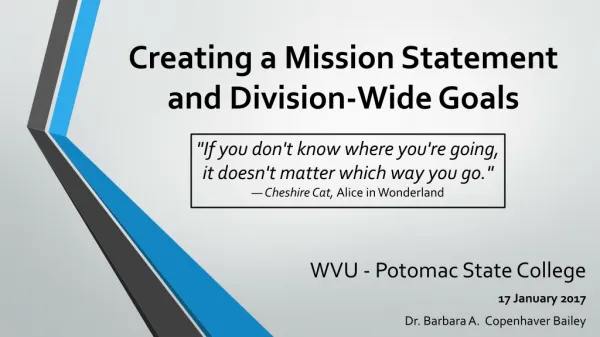 Creating a Mission Statement and Division-Wide Goals