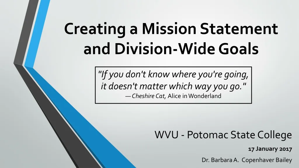 creating a mission statement and division wide goals