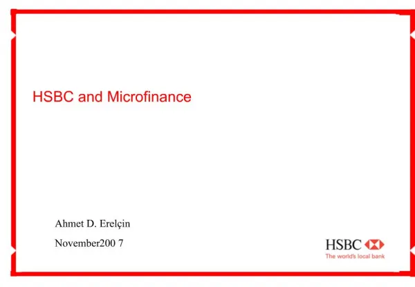 HSBC and Microfinance