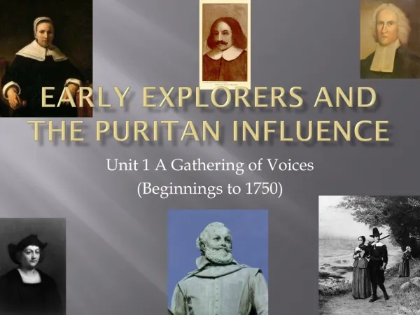 Early Explorers and the Puritan Influence