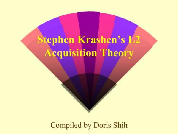 Stephen Krashen s L2 Acquisition Theory
