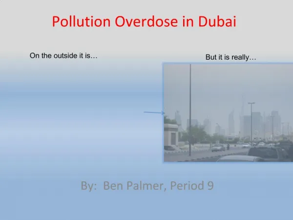Pollution Overdose in Dubai