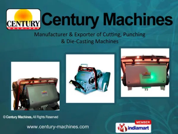 Manufacturer Exporter of Cutting, Punching Die-Casting Machines