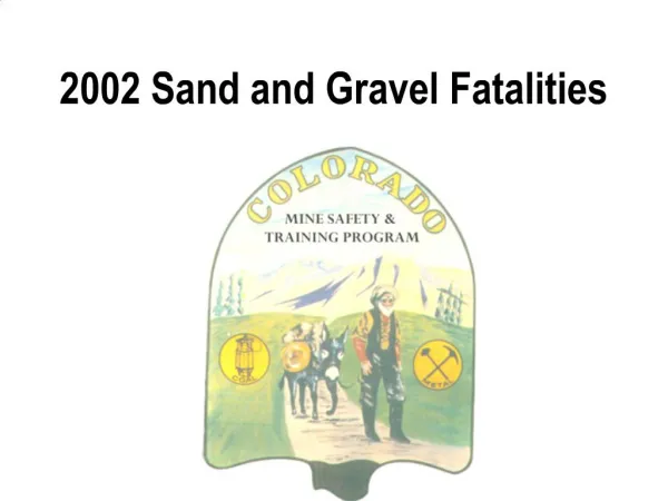 2002 Sand and Gravel Fatalities