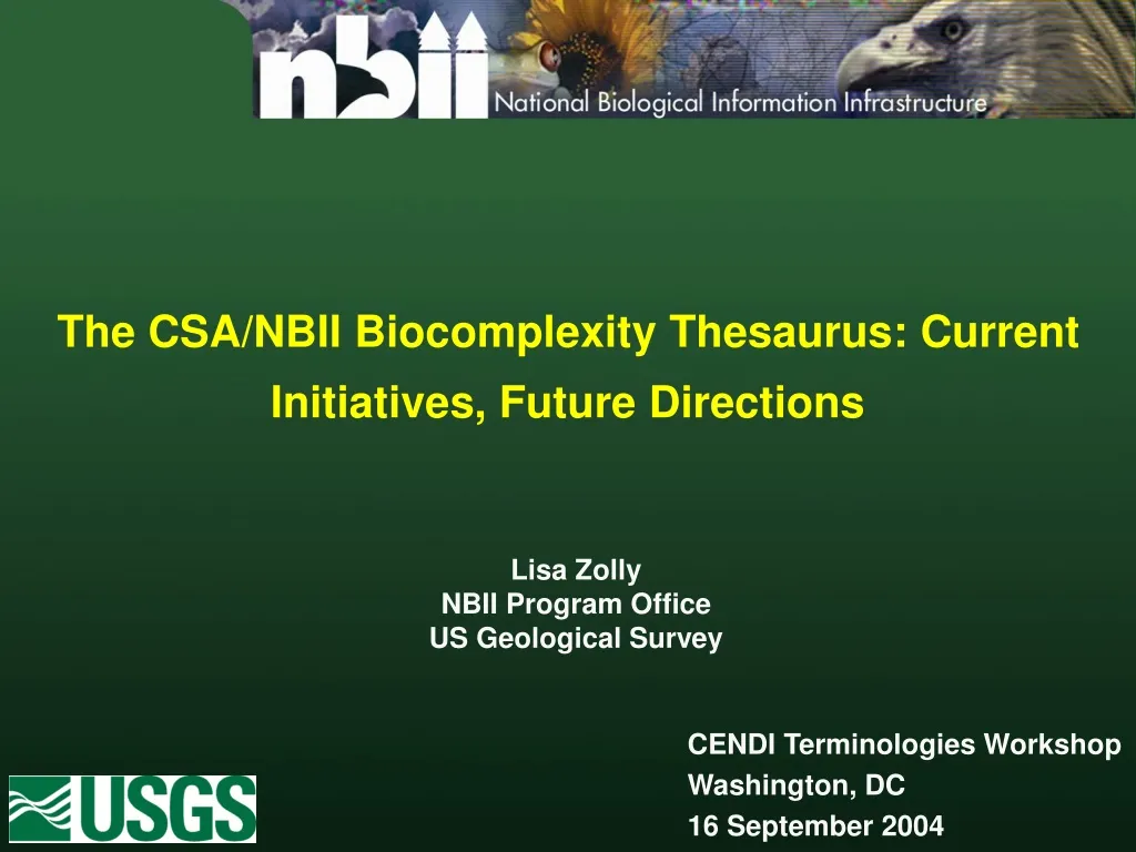 the csa nbii biocomplexity thesaurus current