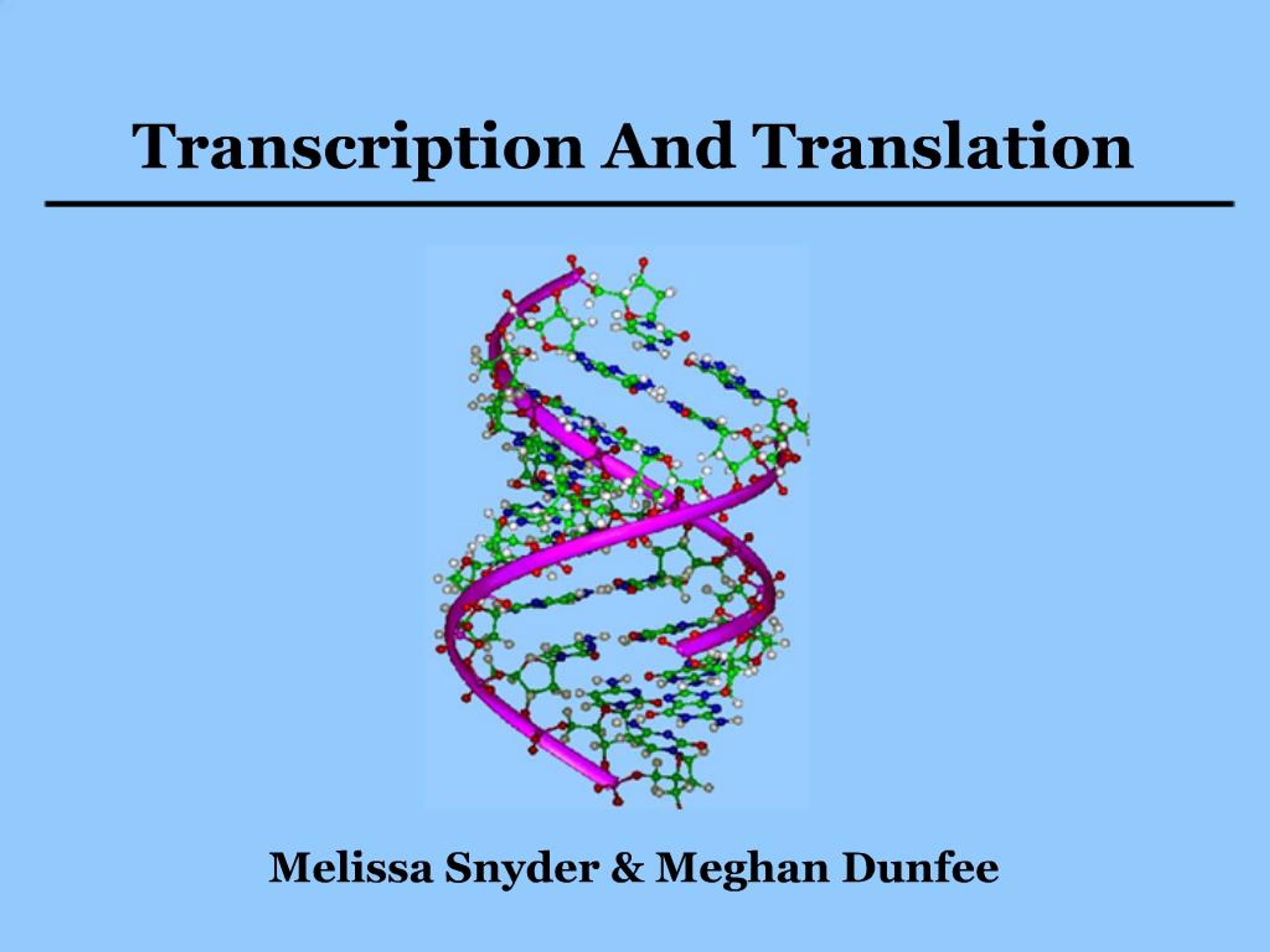 PPT - Transcription And Translation PowerPoint Presentation, free ...