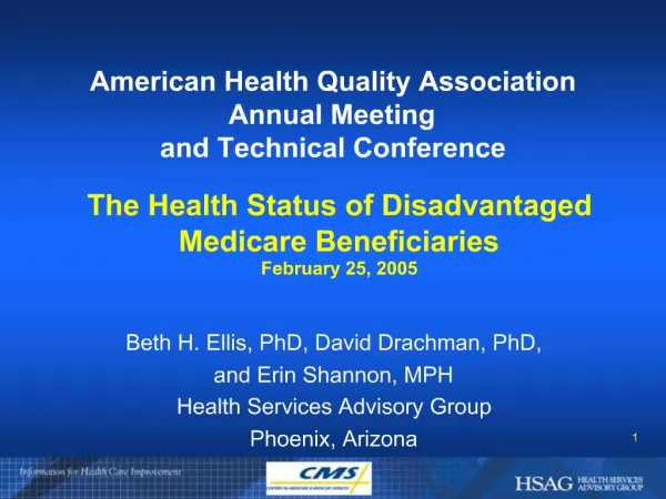 American Health Quality Association Annual Meeting and Technical Conference