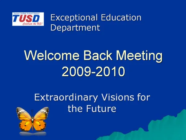 Welcome Back Meeting 2009-2010