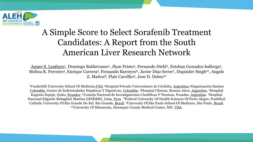 a simple score to select sorafenib treatment