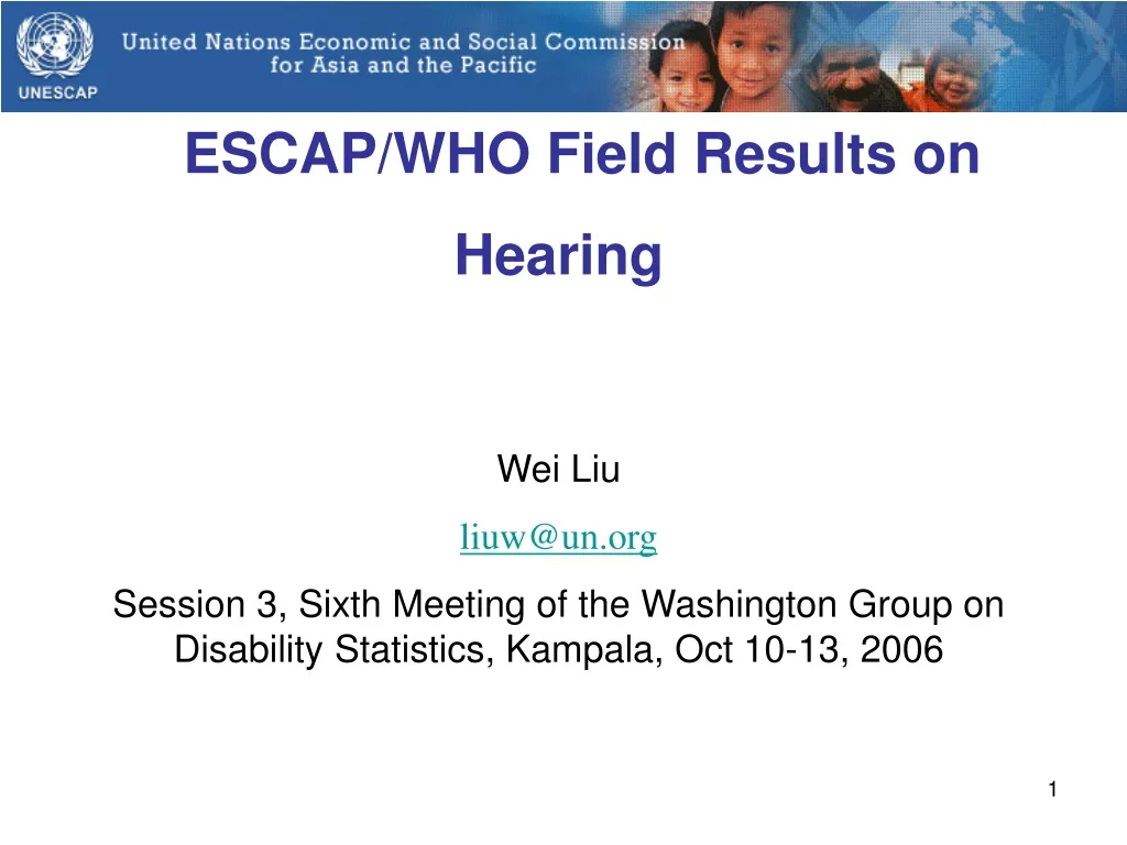 escap who field results on hearing