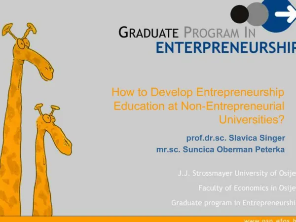 How to Develop Entrepreneurship Education at Non-Entrepreneurial Universities