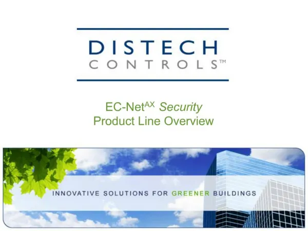 EC-NetAX Security Product Line Overview