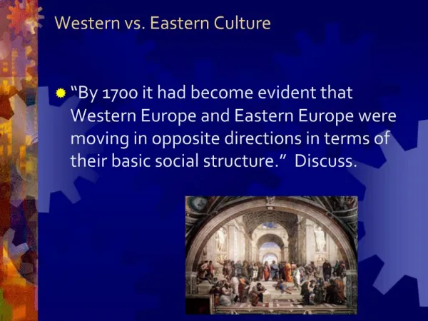 Western vs. Eastern Culture