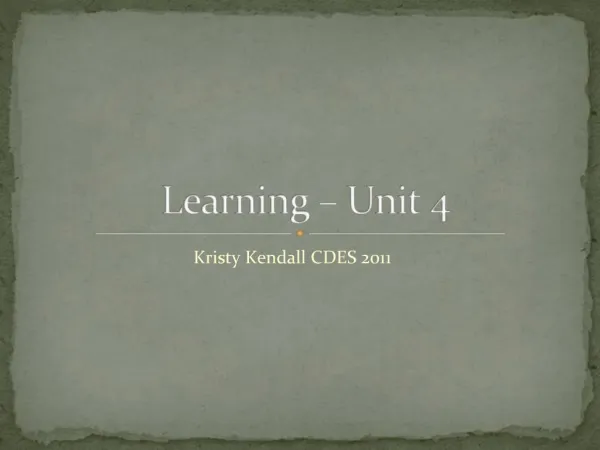 Learning Unit 4