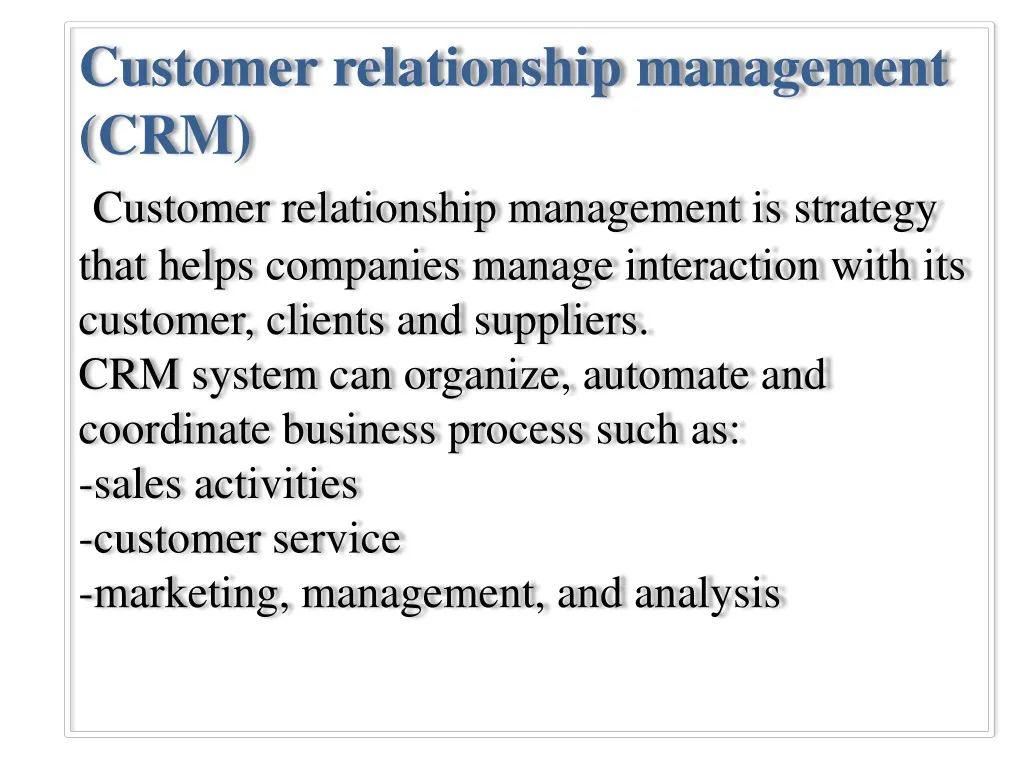 customer relationship management crm customer
