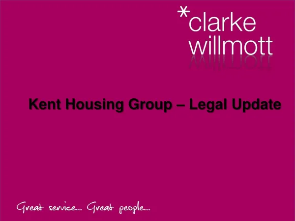 Kent Housing Group – Legal Update